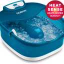 Conair Pedicure Foot Spa Bath with Heat reaching 104 Degrees, Massaging Foot Rollers, Soothing Bubbles, Pumice Stone and Nail Brush Included