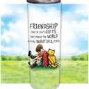Elanze Designs Friendship World Beautiful Yellow Pooh 20 ounce Stainless Steel Travel Tumbler