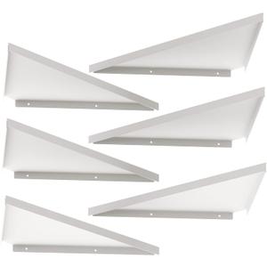 LEOPO 6 Pack Corner Mounting Shelf, Heavy Duty Corner Floating Shelves, Easy to Install Metal Corner Shelves, White