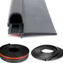 Qagea RV Slide Out Seal Base & D-Seal Wiper | 018-312-EKD & 018-341 EK | 1" x 15/16" x 35' & 1/2' x 2.75' x 35 Black Rubbers