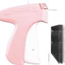 Fine Stitch Gun for Clothes - Mini Tagging Pink Gun with 2 Fine Needles and 3000 Micro Fasteners (Black & White) for Quick Sewing, Quilting, and Hemming