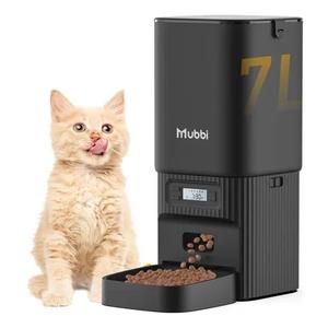 Automatic Cat Feeders, 7L/29 Cups Automatic Dog Feeder with Desiccant Bag, 1-6 Meals Ideal for 2-15mm Dry Food, Suitble for Multiple Pets, Dual Power Supply, Detachable Washable, Black