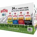 Boulder Canyon Kettle Style Potato Chips Variety Pack, 24 Count, Assorted 1.5oz. Bags, Olive Oil Classic Sea salt, Hickory BBQ, Sea Salt & Cracked Pepper, Classic Sea salt (BB: October 13, 2025)