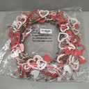 18 Inch Valentine's Day Heart Shaped Wreath for Wedding Party Anniversary - Artificial Wooden Door Wreath Gift for Girlfriend, Women, Mother