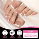 UNA GELLA Square Toe Nail Tips 216Pcs 15Sizes Full Cover Long Wider Toe Nail Tips Soft Gel Pre-etched Double Matte Fake Toe Nails Press Ons For Big Toe Nail Extensions Home DIY Nail Salon Soak Off