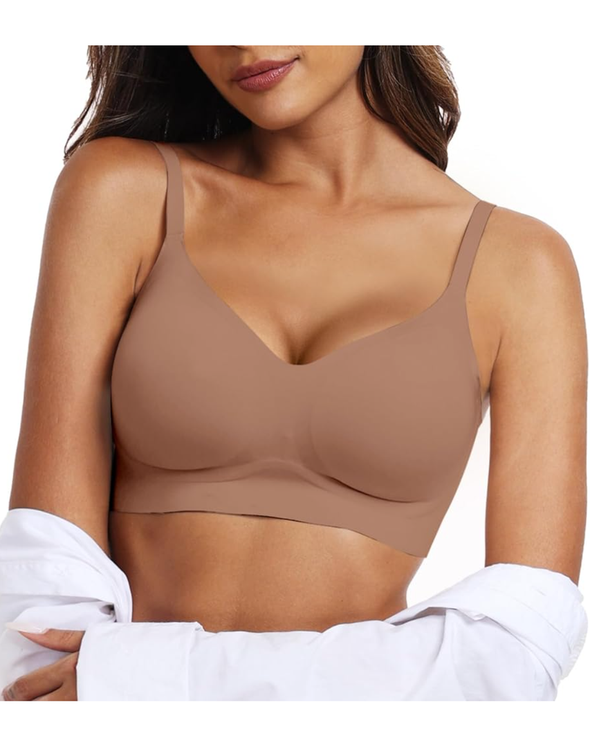 OEAK Womens Wireless Bras Comfortable Push Up Bra No Underwire Bra Full Support Lift Bralette Everyday Seamless Tshirt Bras Size S