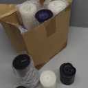 Sumind Set of 12 Pillar Candles Bulk 3"x 4", 6", 8" Dripless Unscented Poured Candles Long Clean Burning Tapers for Wedding Rustic Party Spa Bath Home Decor Relaxation All Occasions(Black, White) (Multicolor)