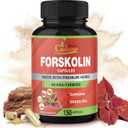 Organic Cadane Forskolin Supplement Capsules - 5in1 Concentrated with Turmeric Curcumin, Arjuna, Garcinia Cambogia, and Green Tea - 150 Capsules for 5 Months Supply