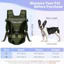 YUDODO Front Pet Carrier Backpack for Small Dogs, Secure and Breathable Mesh, Ergonomic Support, Adjustable for Walking, Hiking, or Travel (Army Green, S)