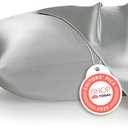 Bedsure Satin Pillowcase, Similar to Silk Pillow Cases Queen Size Set of 2, Cooling Pillow Case Covers with Envelope Closure, Room Decor Gifts for Women Men, Silver Grey, 20x30 Inches, 2pcs
