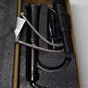 Vessel Sink Faucet, Oil Rubbed Bronze Waterfall Bathroom Sink Faucets, Brass Tall Bathroom Faucet Vanity Faucet 1 Hole Restroom Faucet Single Handle with Pop-up Drain Supply Hose