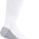 Fruit of the Loom mens Dual Defense Crew Socks (12 Pack) (White)