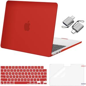 MOSISO Compatible with MacBook Air 13 inch Case 2025 2024 2023 2022 M4 A3240 M3 A3113 M2 A2681, Plastic Hard Shell&Keyboard Cover&Screen Film&Type C for MacBook Air 13.6 inch Case, Red MOSISO Compatible with MacBook Air 13 inch Case 2025 2024 2023 2022 M4 A3240 M3 A3113 M2 A2681, Plastic Hard Shell&Keyboard Cover&Screen Film&Type C for MacBook Air 13.6 inch Case, Red