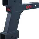 TOPTOW 64086 Trailer Dual Hitch Extender, 2-1/4-inch & 8-1/4-inch Rise/Drop, 2" Receiver, 2-inch Shank, 7500lbs Capacity