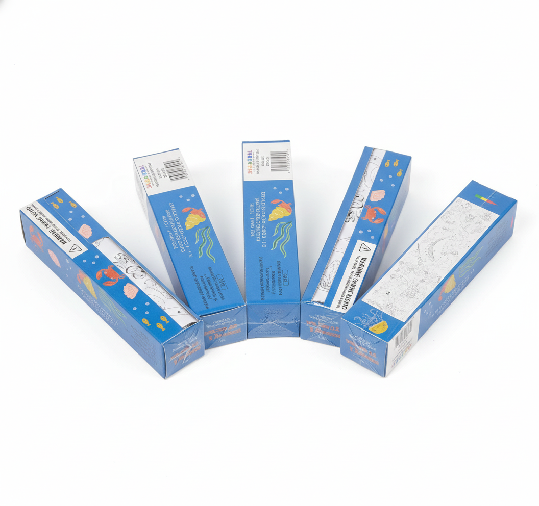 OCEAN LIFE Coloring & Activity Roll, 1 Activity Roll 1 Stacking crayon, 6 PACK