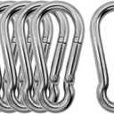 Marine Grade 316 Stainless Steel Carabiners Heavy Duty, Durable & Rust-Free Clips for Gym, Swing, Dog Leashes, Hammocks, Keychains, and More