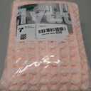 Light Peachy Pink Bathroom Rugs, Waffle Bath Mat Non Slip Washable Quick Dry Cute Bath Mat Boho Farmhouse Bathroom Decor, 30"x20" Light Peachy Pink (1'8" x 2'6" (Rectangular))