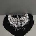 Design by Olivia Women's Sexy Paisley Print/Solid Bandana Tube Crop Top Shirt- Made in USA (Medium, Black Gothic Print 1 (Gothic)