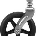 1 Set 6 Inch Rubber Front Wheels Replacement Drive with Front Fork Drive Solid Wheelchair Front Castor Wheelchair Rollers (25.00X14.50X3.70CM)