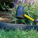 EasyFlex PoundIn Landscape Edging with Bonus Anchoring Stakes 20Foot Plastic Garden Border, 4.5 in. StraightTop Lawn Edging, Black
