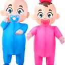 Ramede 2 Pcs Giant Inflatable Baby Costume 96 Inch Gender Reveal Ideas Boy and Girl Blow Costume Outfit for Adult Baby Shower Gender Reveal Party Halloween Christmas Cosplay Supplies