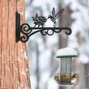 4-Pack 10 Inch Aesthetic Plant Hanger Indoor and Outdoor Metal Hanging Plant Bracket with Hummingbird Pattern Heavy Duty Plant Hooks for Hanging Flower Baskets, Bird Feeder, Wind Chime, Lantern