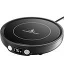 SWEETFULL Mug Warmer - Upgraded 36W Coffee Cup Warmer for Desk with 130℉-176℉ Digital Display, 2-12H Timer Auto Shut Off, Smart Electric Coffee Heating Plate, Ideal Gifts for Women Men - Black