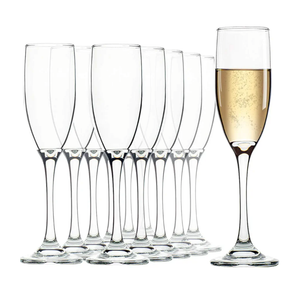 UMEIED Champagne Flutes Set of 12, 6 Oz Premium Champagne Glasses for Parties, Weddings, Classic Sparkling Glass, Crystal Clear