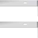 Blulu 2 Pcs Hawaii State Safety Check Sticker Plate Stainless Steel License Plate Bracket with 15 Degree Angled Long 2 Holes Vertical License Sticker Bracket Mount