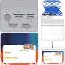 50 Sets 2026 VBS Name Tags Kit Galaxy Theme with Lanyard & Waterproof Card Holder, Writeable Name Badges for Church, Vacation Bible School, Summer Camp, and Group Activities