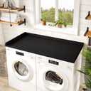 Avana Washer Dryer Countertop, Black Natural Pine Wood Laundry Countertop with Raised Edges - 54" Width x 27.5" Depth Laundry Room Organization