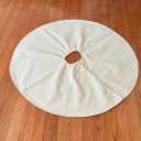 Natural Duck Canvas Christmas Tree Skirt- 3 Sizes- Blank Canvas for Children's Handprints, Painting, Crafting & DIY Holiday Projects