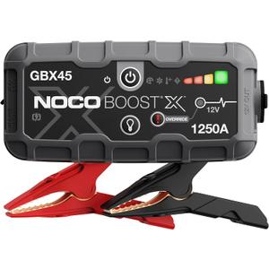 NOCO Boost X GBX45: 1250A UltraSafe Jump Starter  12V Lithium Battery Booster Pack, Portable Jump Box, Power Bank & Jumper Cables - for 6.5L Gas and 4.0L Diesel Engines