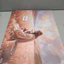 Jesus And Lamb Canvas Wall Art Christ Jesus Finds The Lost Lamb The Shepherd Painting Picture Wall Decor Religious Beliefs Poster Print Artwork for Living Room Bedroom Church Home Decoration (24"L x 16"W)