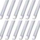 4FT LED Tube Light, T8 T10 T12 LED Bulb, 32W(60W Equivalent) 4160LM, 5000K Daylight, Clear Cover, Medium Bi-Pin G13 Base,4 Foot Fluorescent Tube Replacement (12 Pack)