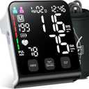 Blood Pressure Monitor for Home Use Automatic Upper Arm Accurate Digital with Wide Range Blood Pressure Cuff, 4.5-Inch LED Screen, 2x199 Readout Dual User Memory, One-Button Operation,Arrhythmia