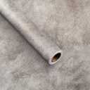 Wide Concrete Wallpaper Peel and Stick 32354Inch Gray Sliver Contact Paper Vinyl Self Adhesive Removable Limewash Large Waterproof Cement Glossy PVC for Garage Basement Condo Renovation