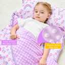 Lasoftan Toddler Nap Mat with Pillow and Blanket, Extra Large Rolled Napping Mats,Slumber Bags for Boys Girls,Kids Sleeping Bag for Daycare, Preschool Travel Camping