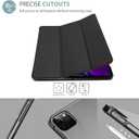 ProCase Smart Case for iPad Pro 12.9 2022/2021/2020/2018, Slim Stand Hard Back Shell Smart Cover for iPad Pro 12.9" 6th Gen/5th Gen/4th Gen/3rd Gen -Black