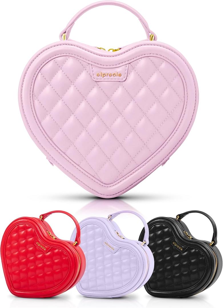 Women's Heart Shaped Purse, Designer Crossbody Handbag, Valentine's, Birthday, Wedding Gift Ideas for Her