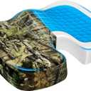 Season Guard Tailbone Pain Relief Office Chair Seat Cushion, Memory Foam Gel Seat Cushion for Sciatica Pain Relief with Washable Cover, Butt Cushion for Long Sitting, Velvet, Mossy Oak, 17.7"L*13.7"W*2.8"H
