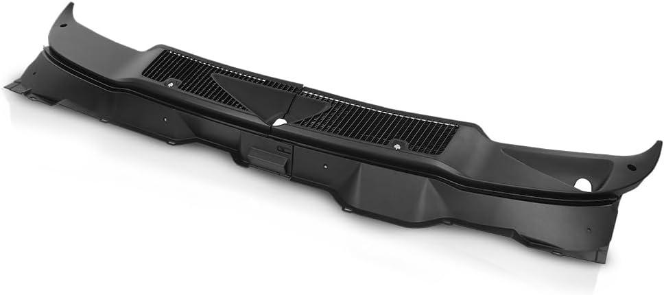 PIT66 Vent Cowl Windshield Wiper Grille Panel Compatible with Dodge Ram 1500 2002-2008/2500 2003-2009/3500 2003-2010 Black 55056006AE
