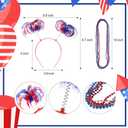 Canlierr Red, White, Blue Women Tutu Costume Accessories Set, Large