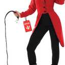 fun shack Red Ringmaster Jacket Women, Circus Ringmaster Costume Women, Women Lion Tamer Costume, Ringleader Costume Women (Medium)