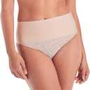 Maidenform Women's Shapewear Thong, Tummy Control Underwear , Breathable Stretch Lace Firm Control Thong Shapewear M