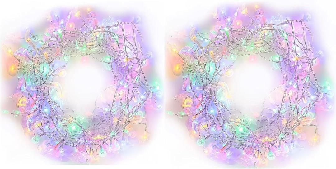 LED Colorful Starlight String, USB Starlight, Paired with Moon Lampshade, Big Star Lampshade and Spherical Lampshade. Suitable for Gatherings and Various Festivals (Star+Star)