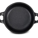 Mini Cast Iron Skillets 5 x 5 x 1.3 Inch Cast Iron Pan Small Ramekin Set Black Casserole Dish Cookware Oven Safe Mini Skillets for Kitchen Indoor Outdoor Picnic (1 Pack)