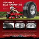 13x5.00-6 Tire and Wheel Flat Free Assemblies (2 Pack),13 x5x6 Solid Rubbe Tires and Wheel for Riding Lawn Mower - With 3/4" Bushings (Extra 5/8" Bushings) and 3" Centered Hub (Gray)