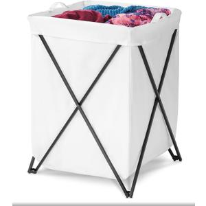 Whitmor Folding Laundry Hamper, 18.03"L x 16.54"W x 25.83"H