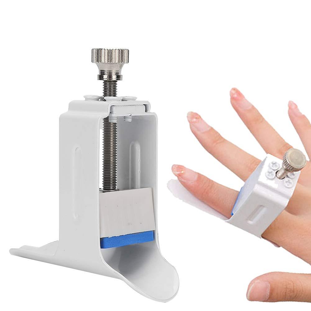 Watris Veiyi Finger Joint Straightener, Finger Joint Extension Splint, Finger Fixed Rehabilitation, White Average Size Hand Injury Joint Support Pressing Device for Finger Pain Easy Pressing Splint